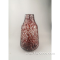 Modern unique home decoration Leopard Spotted Glass Vase